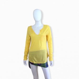LAmade Yellow Long Sleeve Top with Pocket, S